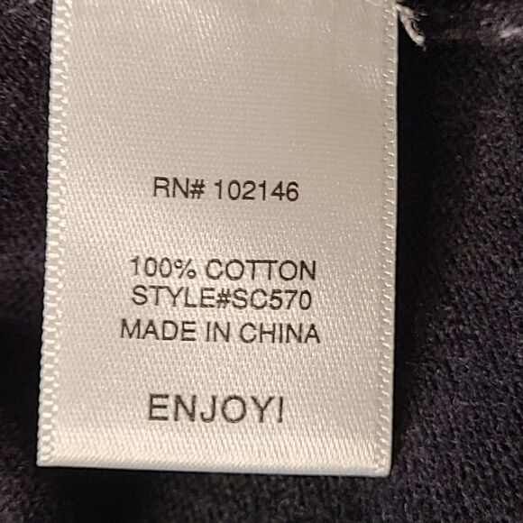 Michael Stars Black & Gray Button Front Cardigan Sweater 100% Cotton - Size 2 - Picture 8 of 12